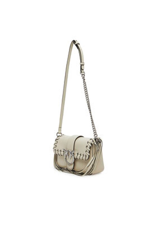 Pinko - PINKO Torebka Love One Mini Slouchy Fl PE 25 PLTT 104340 A28D Beżowy. Kolor: beżowy. Materiał: skórzane
