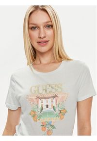 Guess T-Shirt Mansion Log W4GI53 K9SN1 Zielony Regular Fit. Kolor: zielony. Materiał: bawełna