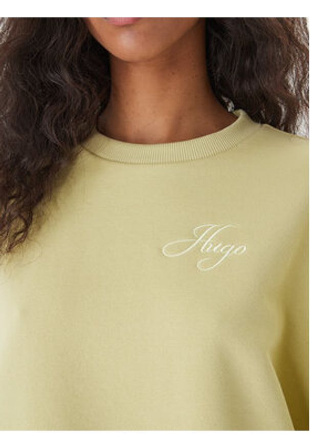 Hugo - HUGO Bluza Deroxina_9 50561234 Zielony Regular Fit. Kolor: zielony. Materiał: bawełna
