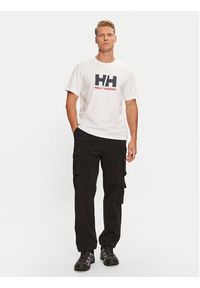 Helly Hansen T-Shirt Logo 30396 Biały Regular Fit. Kolor: biały. Materiał: bawełna