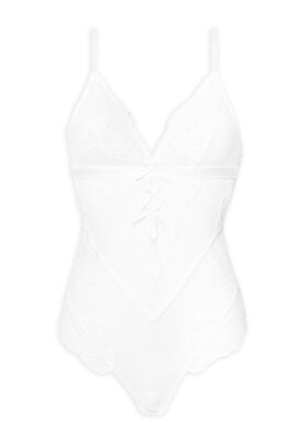Hunkemöller Body Posie 301853 Biały. Kolor: biały. Materiał: syntetyk