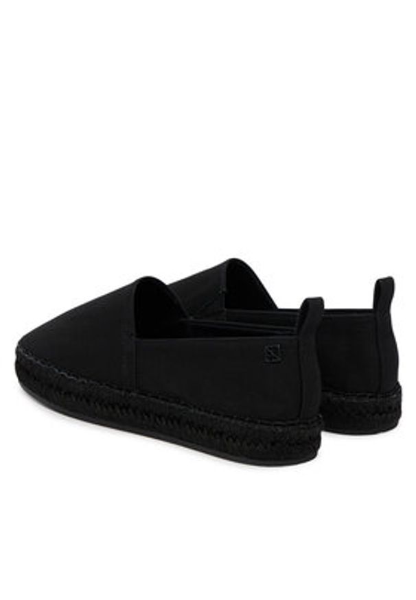 Calvin Klein Espadryle Oblique Espadrille Canvas HW0HW02931 Czarny. Kolor: czarny. Materiał: materiał