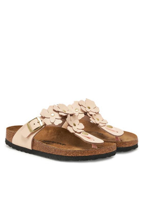 Birkenstock Japonki Gizeh Flowers 1029304 Różowy. Kolor: różowy. Materiał: skóra