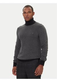 TOMMY HILFIGER - Tommy Hilfiger Golf MW0MW40446 Szary Regular Fit. Typ kołnierza: golf. Kolor: szary. Materiał: bawełna #1
