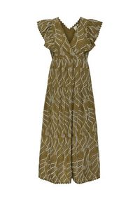 YAS Sukienka codzienna 26030117 Zielony Regular Fit. Okazja: na co dzień. Kolor: zielony. Materiał: wiskoza. Typ sukienki: proste. Styl: casual #5