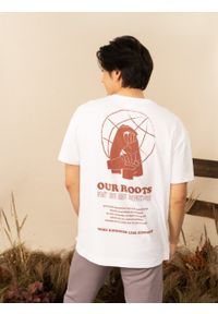 outhorn - T-shirt z nadrukiem męski. Okazja: na co dzień. Materiał: bawełna, jersey. Wzór: nadruk. Styl: casual #9