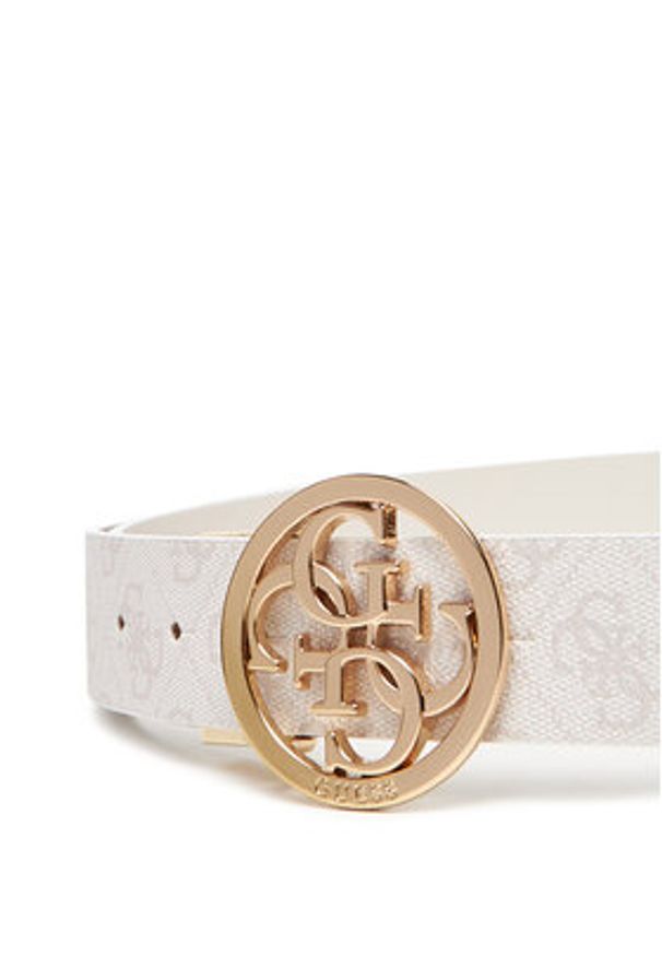 Guess Pasek Damski BW9166 P4235 Biały. Kolor: biały. Materiał: skóra
