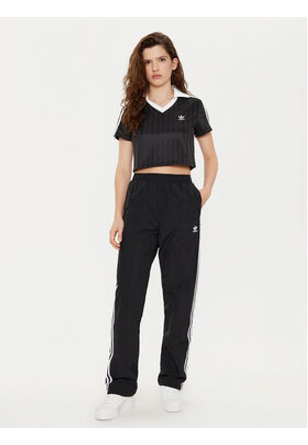Adidas - adidas T-Shirt adicolor Football Jacquard JD2606 Czarny Slim Fit. Kolor: czarny. Materiał: syntetyk