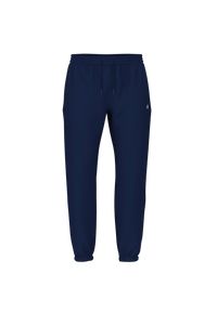 Spodnie męskie New Balance MP41519NNY – granatowe. Kolor: niebieski. Materiał: bawełna, dresówka, poliester. Wzór: haft #3
