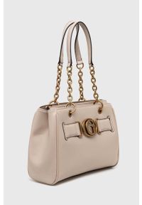 Guess torebka kolor beżowy. Kolor: beżowy. Rodzaj torebki: na ramię #4