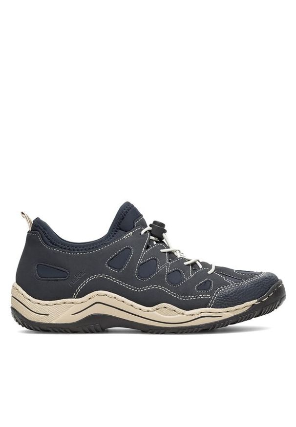 Rieker Sneakersy L0551-14 Granatowy. Kolor: niebieski