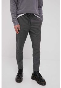 Only & Sons spodnie męskie kolor szary gładkie. Kolor: szary. Wzór: gładki #2