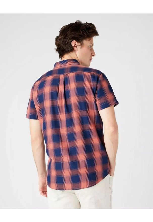 Wrangler - WRANGLER SS 1 PKT SHIRT MĘSKA KOSZULA KRATA SUNDRENCHED BLU W5J1BKX79 112146129