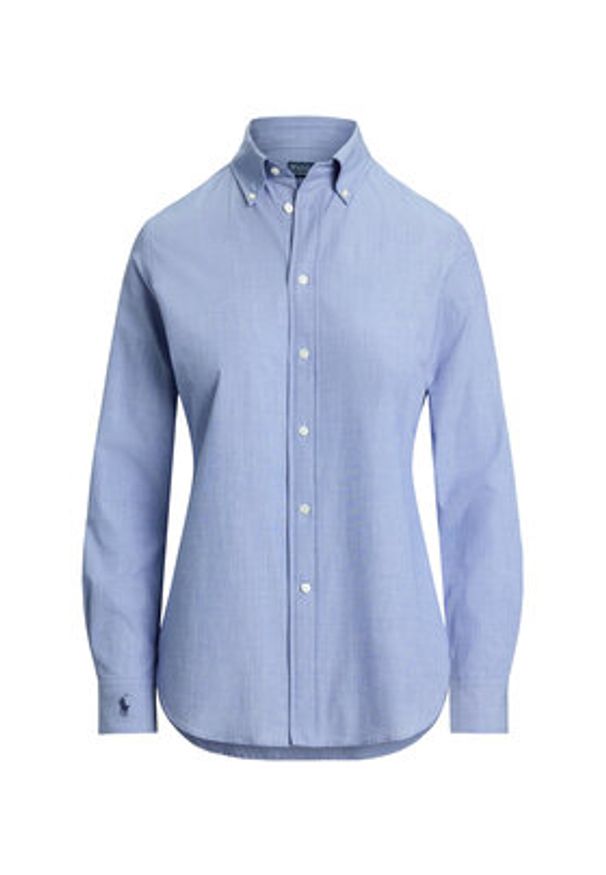 Polo Ralph Lauren Koszula 211941509004 Błękitny Slim Fit. Typ kołnierza: polo. Kolor: niebieski. Materiał: bawełna