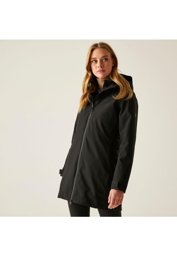 Regatta - Kurtka zimowa damska 3 w 1 Denbury. Kolor: czarny. Materiał: puch, materiał. Sezon: zima. Sport: turystyka piesza