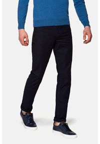 Lancerto - Spodnie Ciemnogranatowe z Bawełną Fabian. Kolor: niebieski. Materiał: bawełna, elastan #1