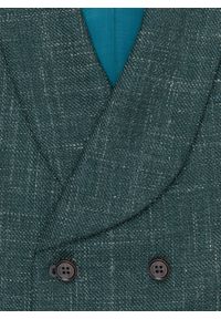 Pako Lorente - PAKO LORENTE – Zielona dwurzędowa kamizelka męska. Kolor: zielony. Wzór: melanż #2