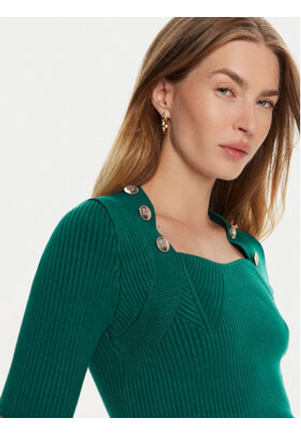 Marciano Guess Sweter 4YGR25 5613Z Zielony Regular Fit. Kolor: zielony. Materiał: wiskoza