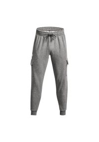 Spodnie dresowe cargo Under Armour Rival Fleece. Kolor: szary, biały, wielokolorowy. Materiał: bawełna, poliester. Sport: fitness #1