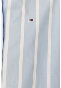 Tommy Jeans - Koszula bawełniana. Okazja: na co dzień. Kolor: niebieski. Materiał: bawełna. Długość rękawa: krótki rękaw. Długość: krótkie. Styl: casual #4