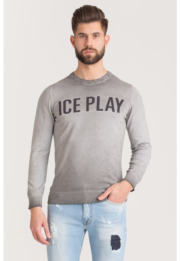 Sweter Ice Play z okrągłym kołnierzem, w kolorowe wzory