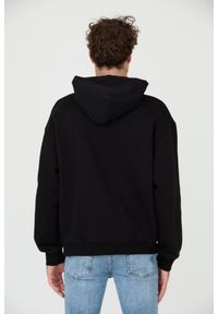 Just Cavalli - JUST CAVALLI Czarna męska bluza z kapturem i haftowanym logo O Fiche, Rozmiar XL. Typ kołnierza: kaptur. Kolor: czarny. Wzór: haft #4