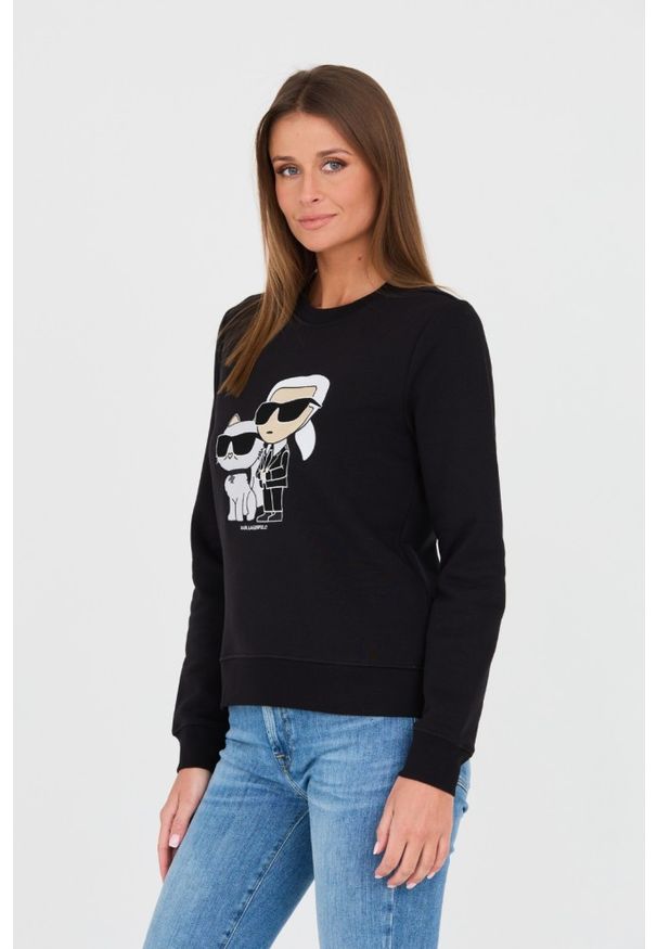 Karl Lagerfeld - KARL LAGERFELD Czarna bluza Ikonik 2.0. Kolor: czarny