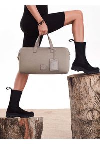 Kazar - Taupe torba podróżna damska kazar x kasia. Materiał: tkanina, skóra. Styl: klasyczny #9
