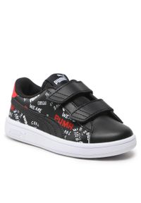 Sneakersy Puma Smash V2 Brand Love Vps 389759 02 Puma Black/White/Red. Kolor: czarny. Materiał: skóra #1