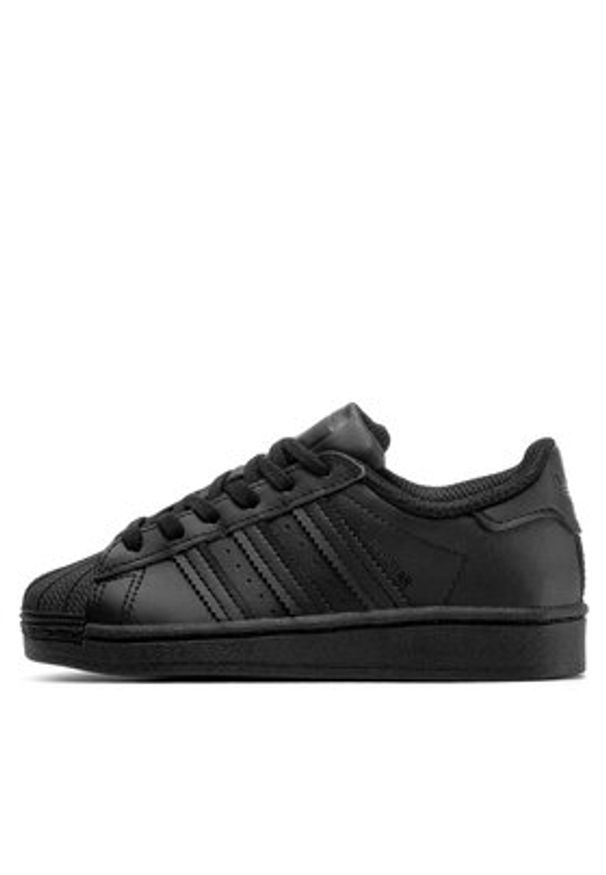 Adidas - adidas Sneakersy Superstar C FU7715 Czarny. Kolor: czarny. Materiał: skóra. Model: Adidas Superstar