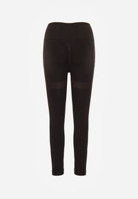 Renee - Brązowe Modelujące Legginsy High Waist Deliza. Okazja: na co dzień. Stan: podwyższony. Kolor: brązowy. Materiał: dzianina. Styl: casual #6