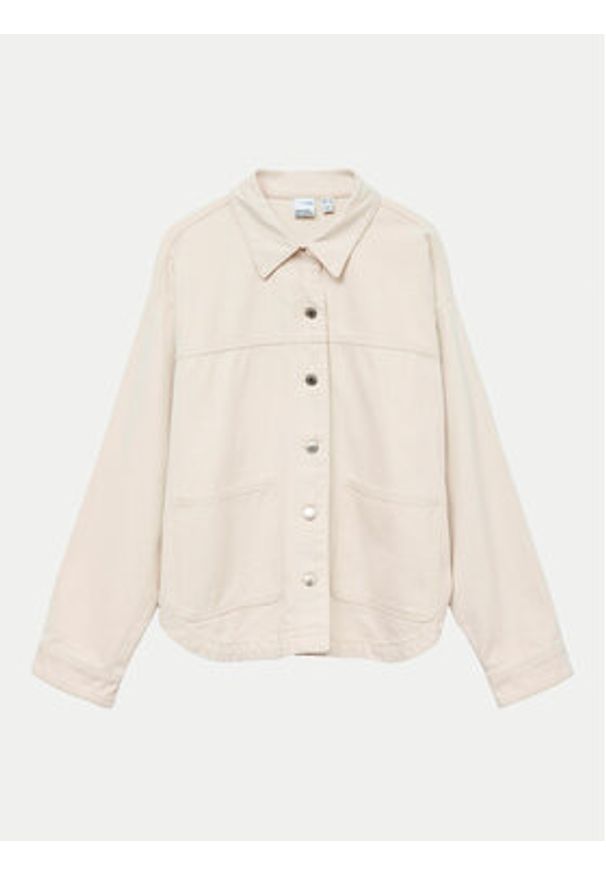 Vero Moda Koszula jeansowa Jamie 10331693 Beżowy Relaxed Fit. Kolor: beżowy. Materiał: bawełna