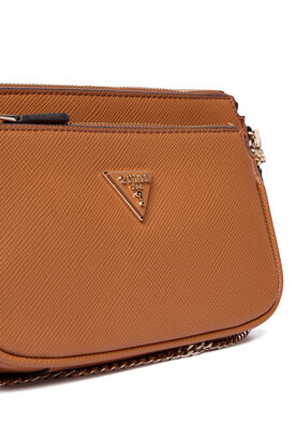 Guess Torebka Noelle II Mini HWZG96 72710 Brązowy. Kolor: brązowy. Materiał: skórzane