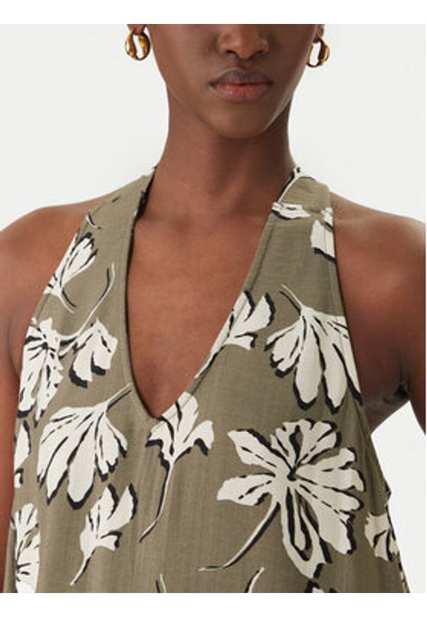 Vero Moda Sukienka letnia Jennifer 10341973 Zielony Regular Fit. Kolor: zielony. Materiał: wiskoza. Sezon: lato