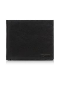 Ochnik - Skórzany czarny portfel męski. Kolor: czarny. Materiał: skóra. Wzór: gładki #1