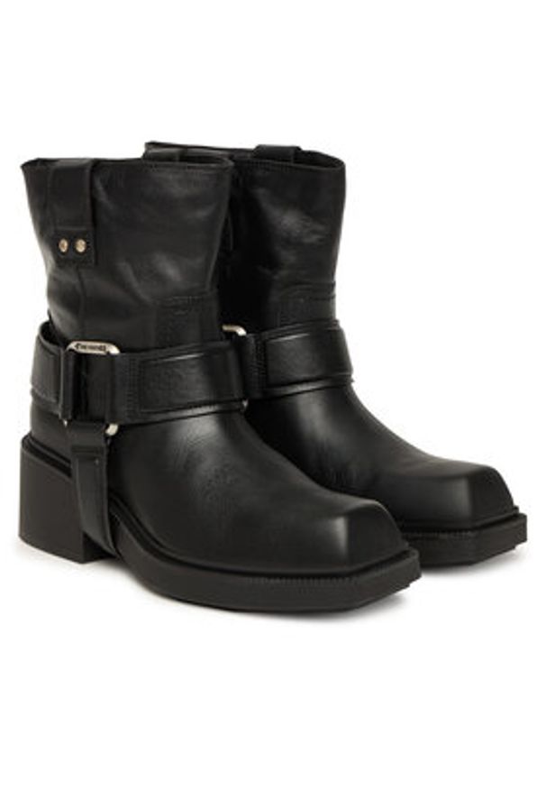 Vic Matié Botki 1H4150D_F06F150101 Czarny. Kolor: czarny. Materiał: skóra