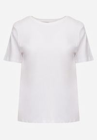 Renee - Biały T-shirt Errona. Kolor: biały. Materiał: jeans, dzianina. Długość rękawa: krótki rękaw. Długość: krótkie #4