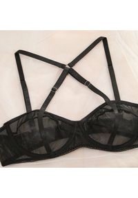 Intica - Komplet bielizny z siateczką i koronką na romantyczne wieczory Mairghread. Kolor: czarny. Materiał: koronka. Wzór: koronka #3