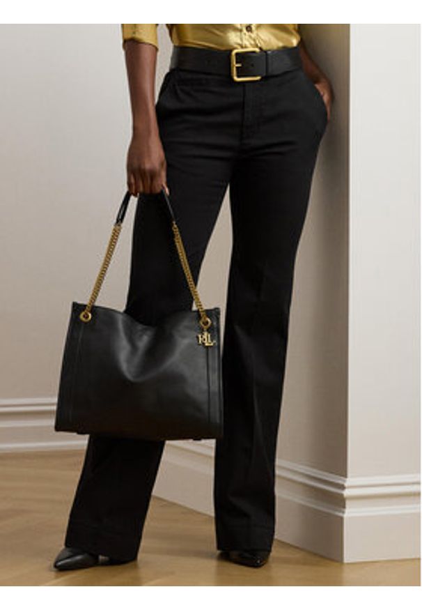 Lauren Ralph Lauren - LAUREN RALPH LAUREN Torebka 431969352002 Czarny. Kolor: czarny. Materiał: skórzane