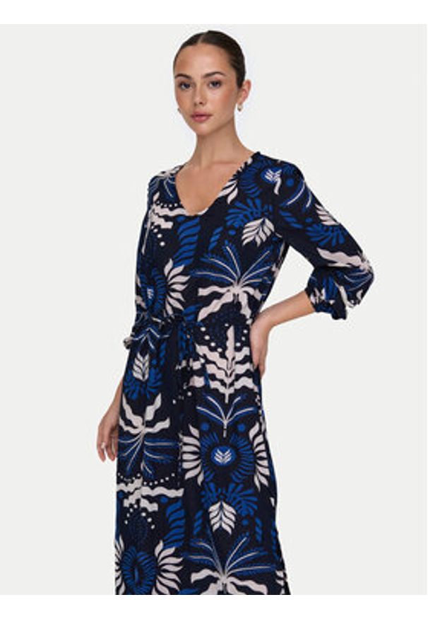 JDY Sukienka codzienna Anna 15349065 Granatowy Loose Fit. Okazja: na co dzień. Kolor: niebieski. Materiał: bawełna. Typ sukienki: proste. Styl: casual
