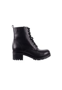 Trzewiki Bayla-056 7004-08 Czarne, Skóra naturalna - 37. Okazja: na co dzień. Zapięcie: zamek. Kolor: czarny. Materiał: skóra. Szerokość cholewki: normalna. Obcas: na obcasie. Styl: casual. Wysokość obcasa: średni #1