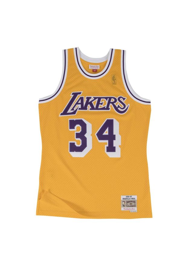 Mitchell & Ness - Koszulka Nba Los Angeles Lakers Shaquille O'Neal. Kolor: żółty, pomarańczowy, wielokolorowy. Sport: koszykówka