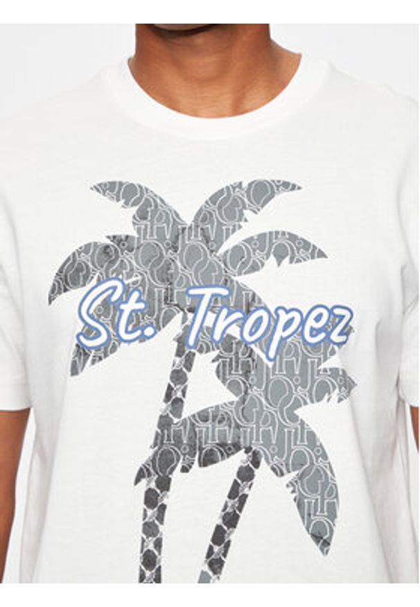 JOOP! T-Shirt 34Bardo 30041249 Beżowy Modern Fit. Kolor: beżowy. Materiał: bawełna