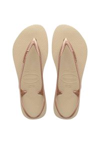Klapki Havaianas Model 4145746 Kolor Beżowy. Okazja: na plażę. Kolor: beżowy. Materiał: guma. Styl: sportowy