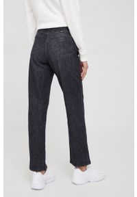 Wrangler jeansy MOM STRAIGHT GRANITE damskie high waist. Stan: podwyższony. Kolor: szary #4