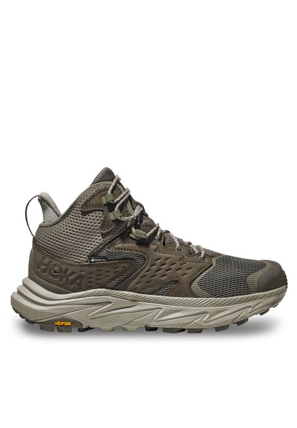 HOKA - Hoka Trekkingi Anacapa 2 Mid Gtx GORE-TEX 1141633 Khaki. Kolor: brązowy. Technologia: Gore-Tex. Sport: turystyka piesza