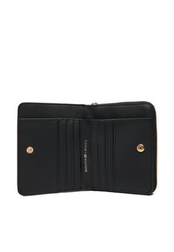 TOMMY HILFIGER - Tommy Hilfiger Portfel Med Za W/Flap Mono AW0AW18035 Czarny. Kolor: czarny. Materiał: skóra