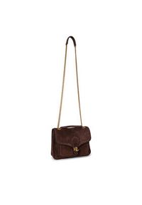 Lauren Ralph Lauren - LAUREN RALPH LAUREN Torebka 431974553002 Brązowy. Kolor: brązowy. Materiał: skórzane, zamszowe
