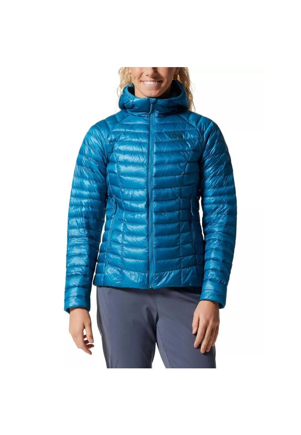 MOUNTAIN HARDWEAR - Kurtka puchowa damska Mountain Hardwear Ghost Whisperer/2 Hoody. Kolor: niebieski. Materiał: puch