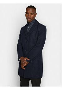 Matinique Płaszcz wełniany 30206267 Granatowy Regular Fit. Kolor: niebieski. Materiał: wełna #4